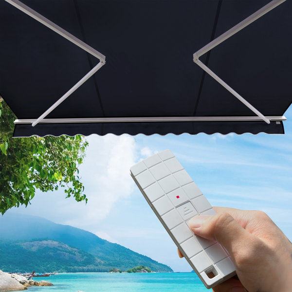 Diensweek 180'' W x 120'' D Polyester Navy Blue Cover Motorized